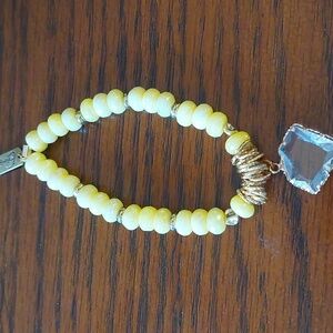 Emish Gold Bracelet with Ivory Beads